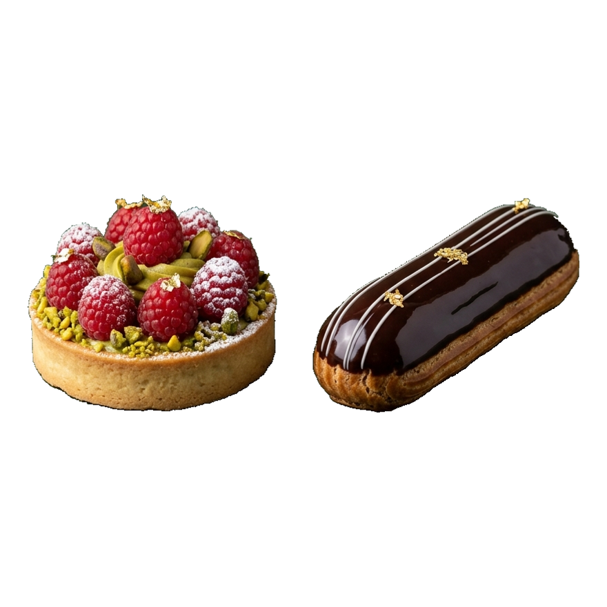 Remeselná tartaletka a éclair z čistých surovín